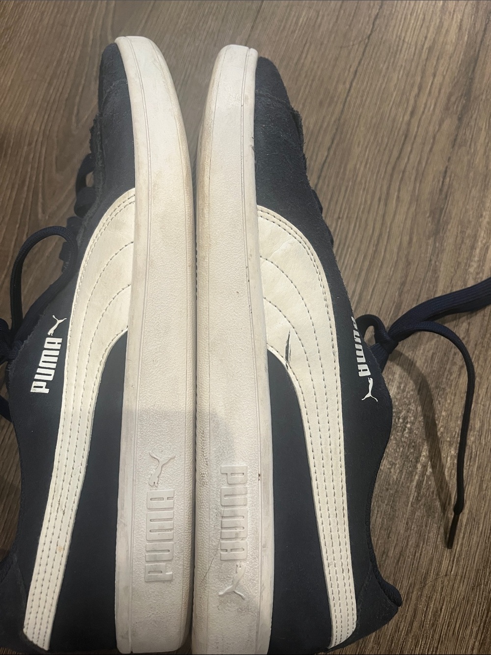 Puma Men's Navy Blue Suede Low-Top Sneakers - Picture 5 of 5